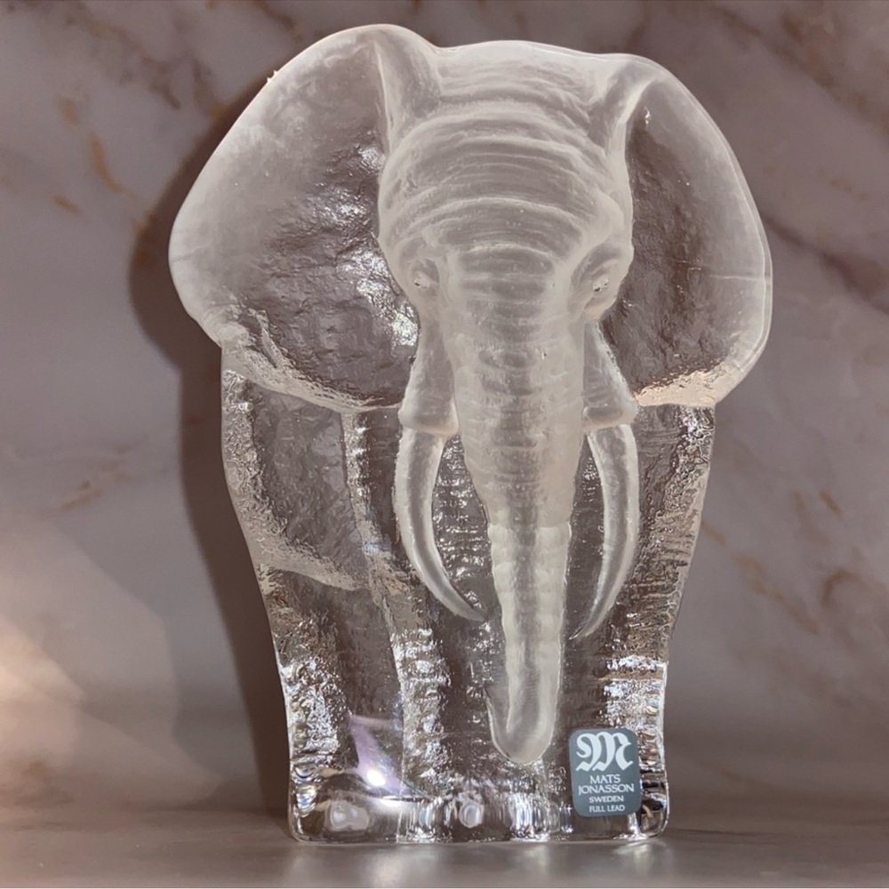 Mats Jonasson Crystal Elephant
